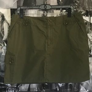 Olive Green Short Skirt